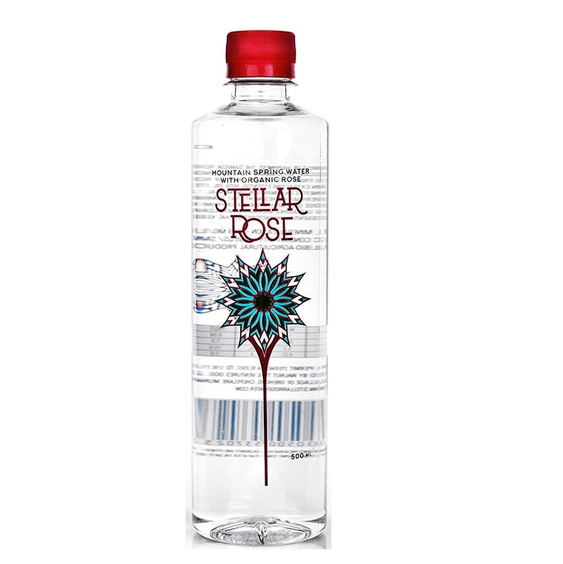 Stellar Rose Mountain Spring Water with Organic Rose 500ml (Full Case/18 bottles)