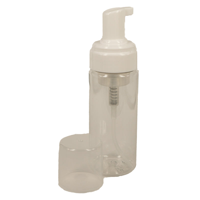 Mousse Foam Pump Bottle (Clear Plastic/ White)